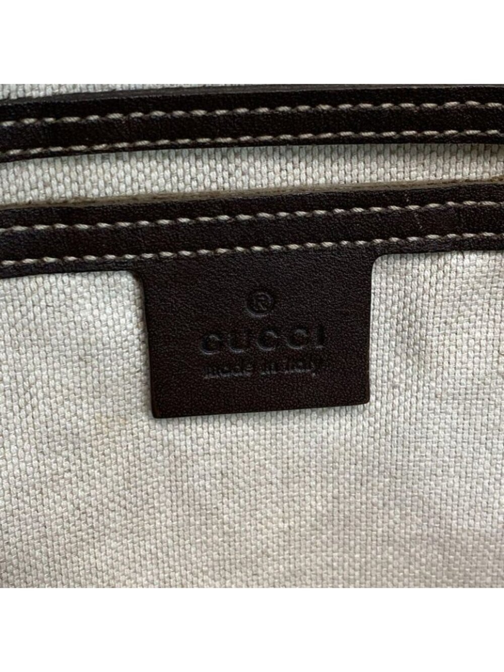 ★SOLD★ Gucci Business Bag GG Plus Supreme Dark Brown Beige No Lock Leather - Picture 9 of 15
